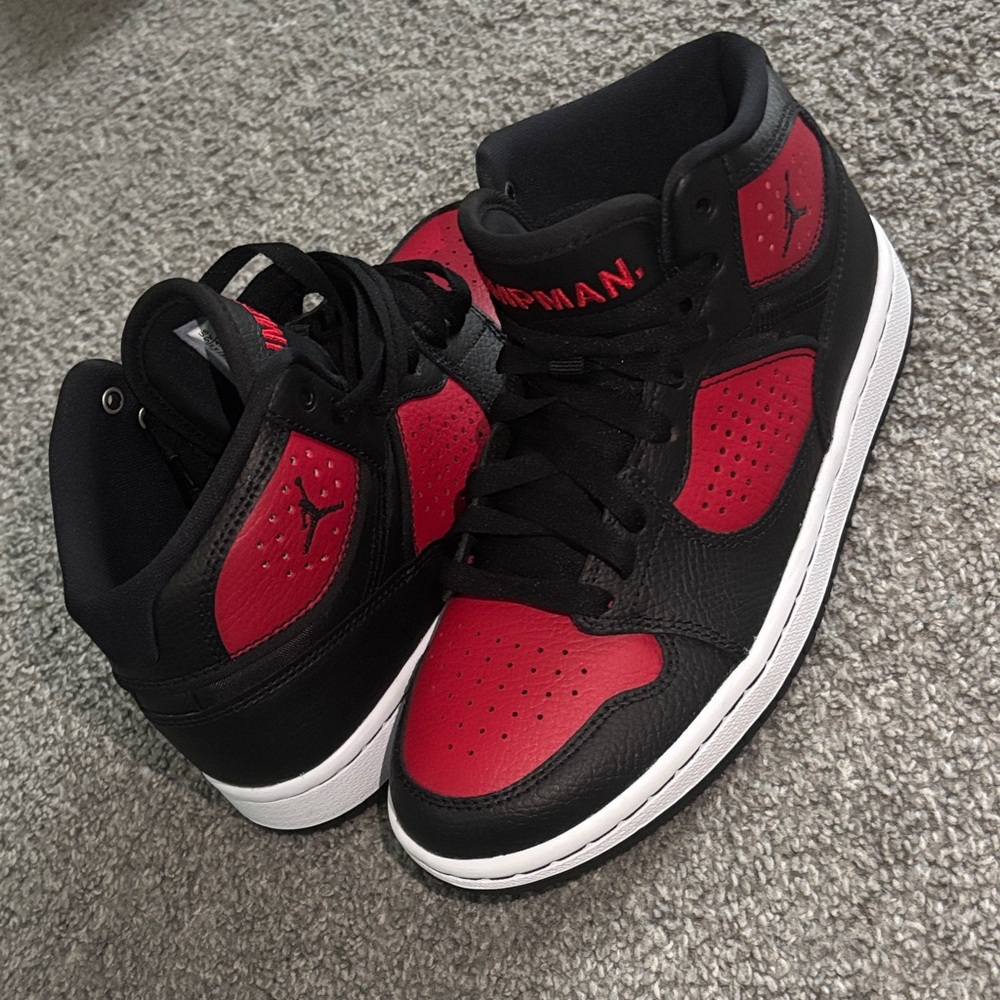 Nike Jumpman Black and Red High-Top Sneakers